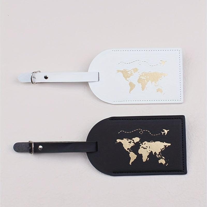 2pcs Map Travel Luggage Tags
