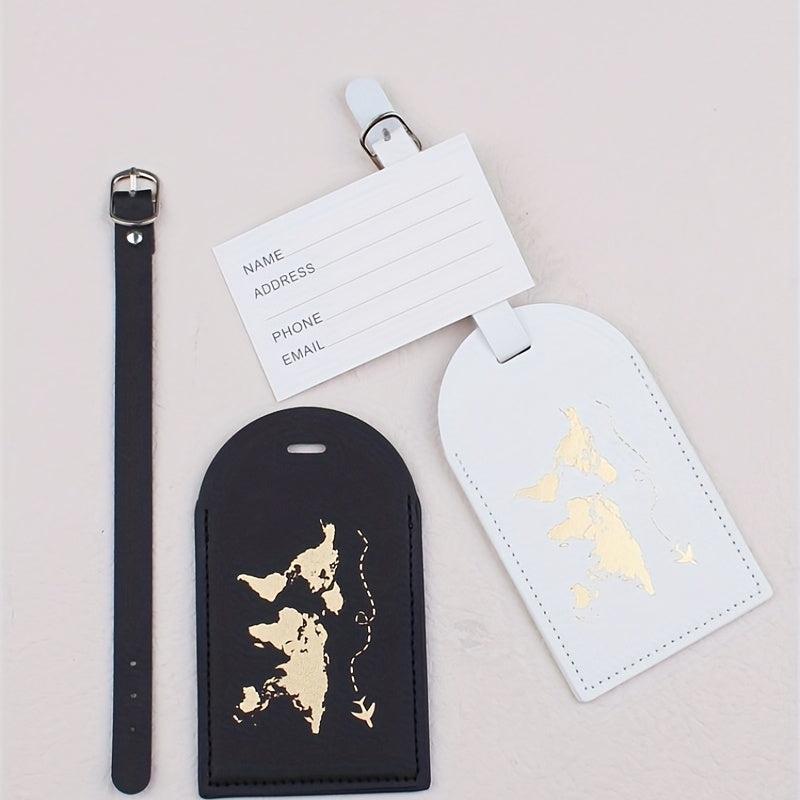2pcs Map Travel Luggage Tags