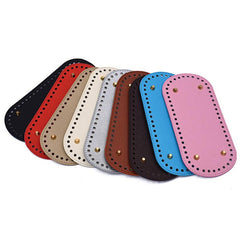 Knitted Bag PU Leather Base Bottom With Holes