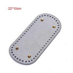 Knitted Bag PU Leather Base Bottom With Holes