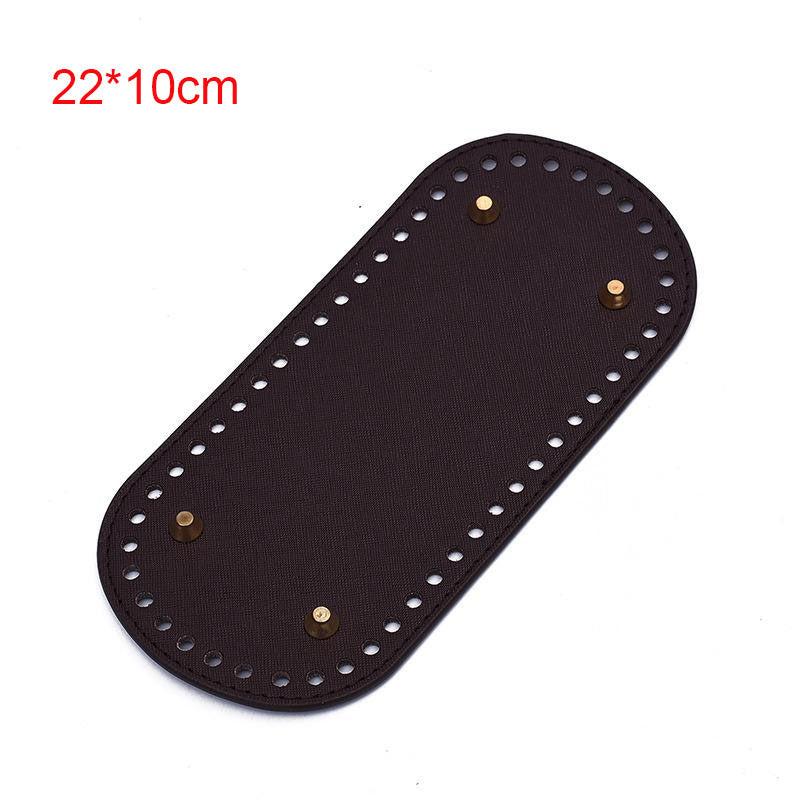 Knitted Bag PU Leather Base Bottom With Holes
