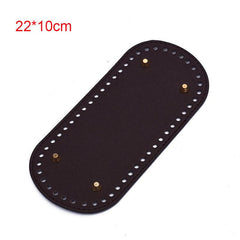 Knitted Bag PU Leather Base Bottom With Holes