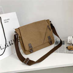 Vintage Canvas Messenger Bag Large Capacity Crossbody Bag