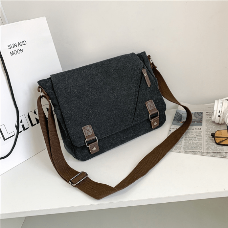 Vintage Canvas Messenger Bag Large Capacity Crossbody Bag