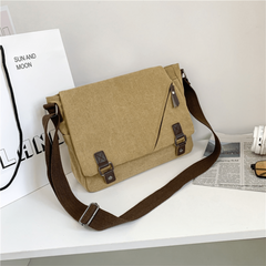 Vintage Canvas Messenger Bag Large Capacity Crossbody Bag