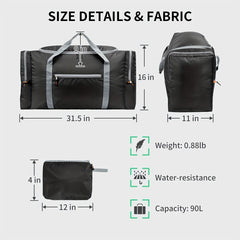 Large Travel Duffle Bag Foldable Quilt Storage Bag