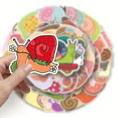 50pcs Snail Graffiti Stickers DIY Mobile Phone Case Luggage Waterproof Stickers