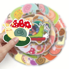 50pcs Snail Graffiti Stickers DIY Mobile Phone Case Luggage Waterproof Stickers