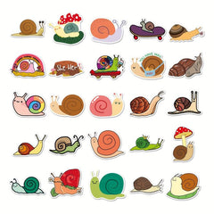 50pcs Snail Graffiti Stickers DIY Mobile Phone Case Luggage Waterproof Stickers