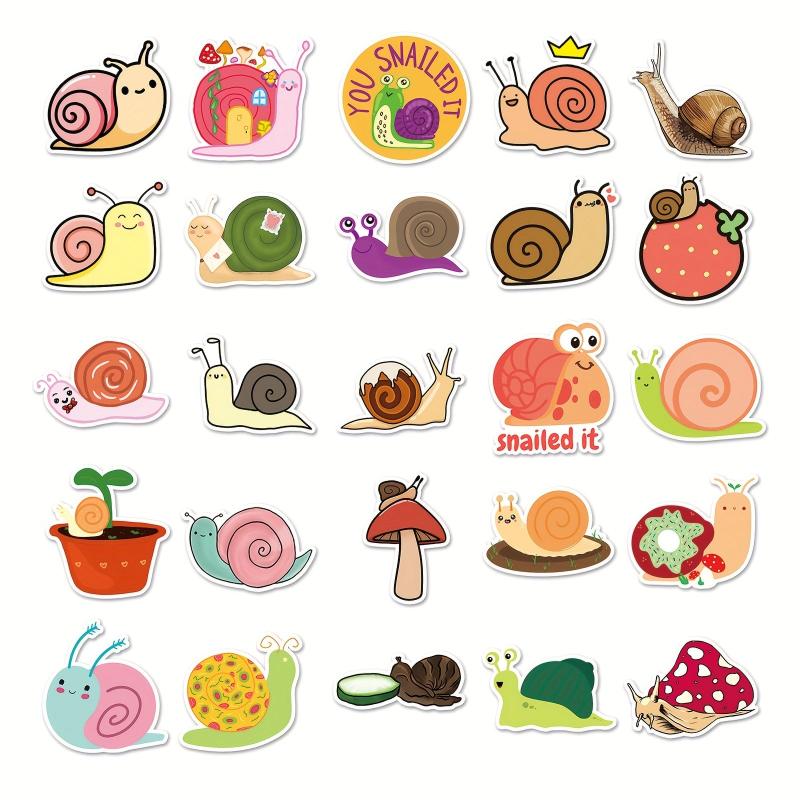50pcs Snail Graffiti Stickers DIY Mobile Phone Case Luggage Waterproof Stickers