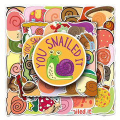 50pcs Snail Graffiti Stickers DIY Mobile Phone Case Luggage Waterproof Stickers