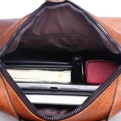 Vintage PU Leather Messenger Bag Business Briefcase Handbag Pockets
