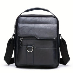 Vintage PU Leather Messenger Bag Business Briefcase Handbag Pockets