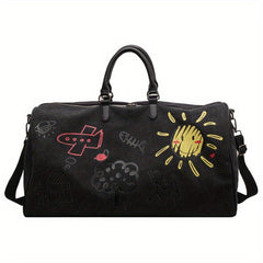 Cartoon Graffiti Pattern Sports Handbag Large Capacity Duffle Bag