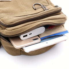 Small Zipper Square Crossbody Bag Nylon Lightweight Messenger Bag