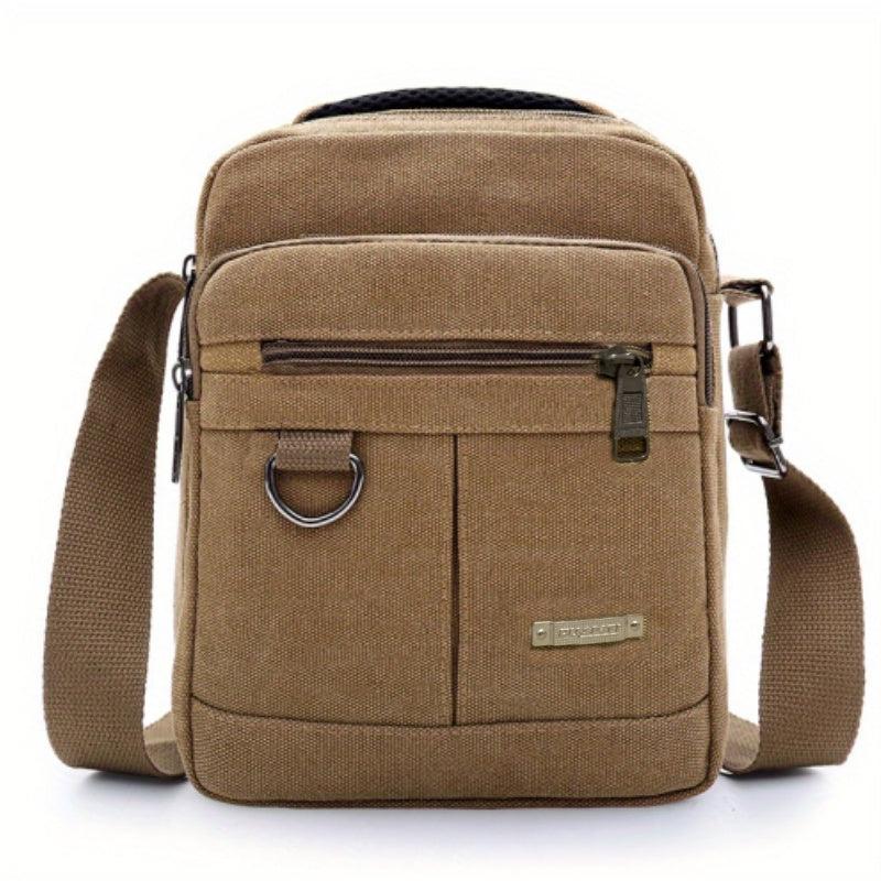 Small Zipper Square Crossbody Bag Nylon Lightweight Messenger Bag