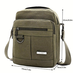 Small Zipper Square Crossbody Bag Nylon Lightweight Messenger Bag