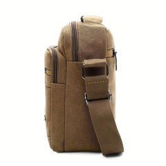Small Zipper Square Crossbody Bag Nylon Lightweight Messenger Bag