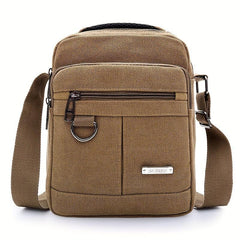 Small Zipper Square Crossbody Bag Nylon Lightweight Messenger Bag