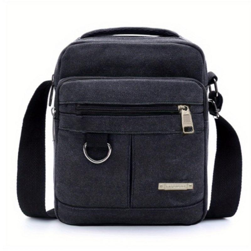 Small Zipper Square Crossbody Bag Nylon Lightweight Messenger Bag