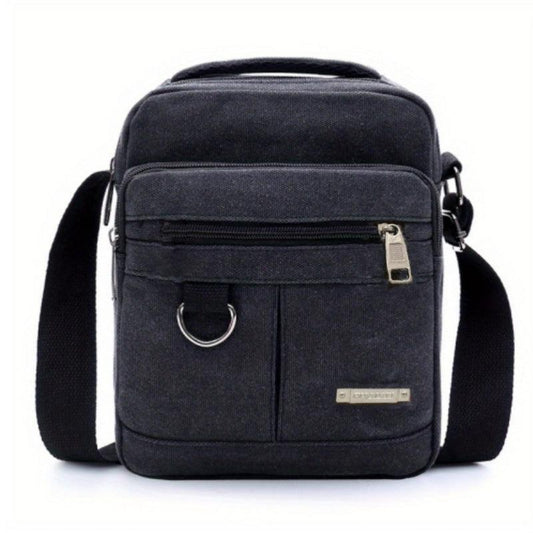 Small Zipper Square Crossbody Bag Nylon Lightweight Messenger Bag