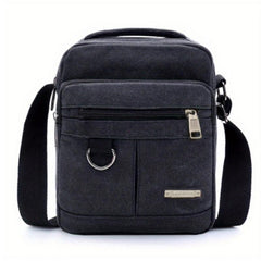 Small Zipper Square Crossbody Bag Nylon Lightweight Messenger Bag