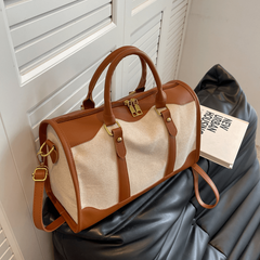 Large Capacity Retro Tote Handbag Crossbody Bag