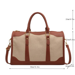 Large Capacity Retro Tote Handbag Crossbody Bag