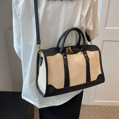 Large Capacity Retro Tote Handbag Crossbody Bag