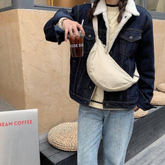 Casual Shoulder Bag Zipper Sports Storage Women Crossbody Bag