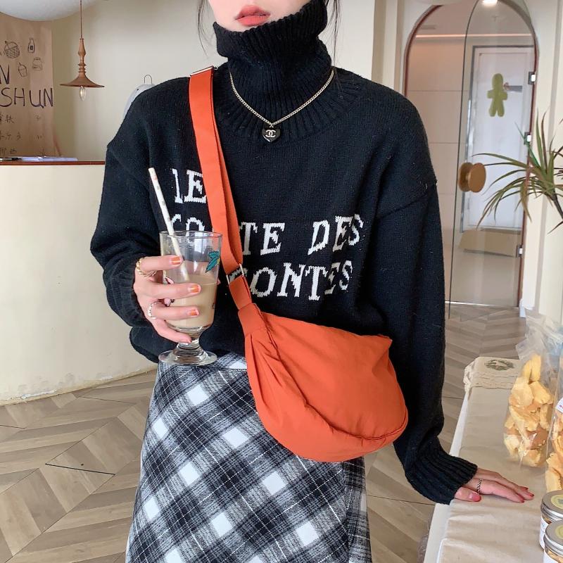 Casual Shoulder Bag Zipper Sports Storage Women Crossbody Bag