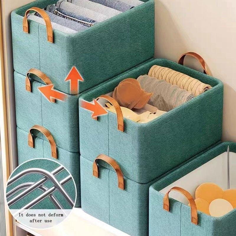 Foldable Storage Box With Steel Frame Clothes And Trousers Storage