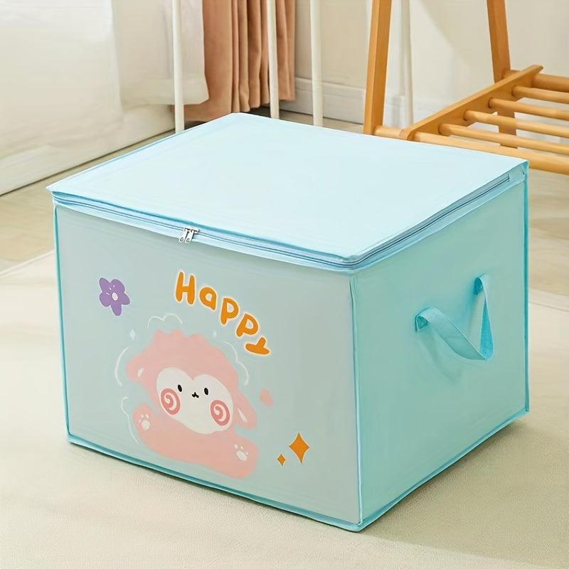 Large Capacity Cartoon Non-woven Storage Bag for Clothing Quilt