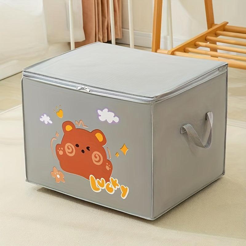 Large Capacity Cartoon Non-woven Storage Bag for Clothing Quilt