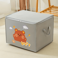 Large Capacity Cartoon Non-woven Storage Bag for Clothing Quilt
