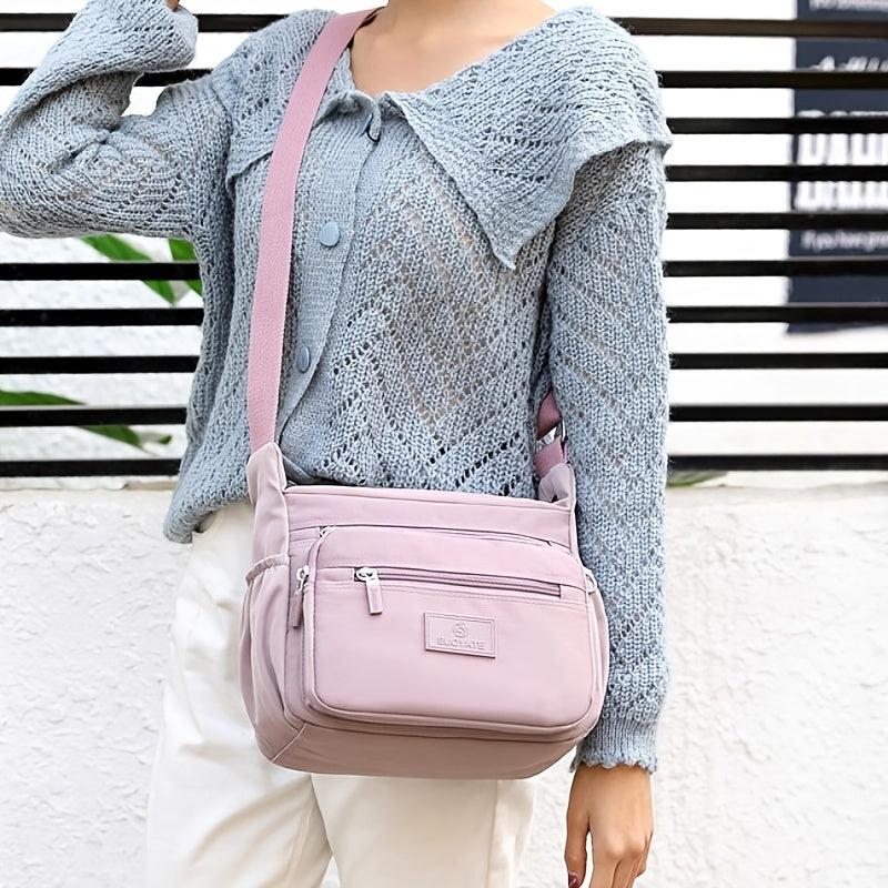 Canvas Zipper Shoulder Bag Women Casual Minimalist Versatile Bag