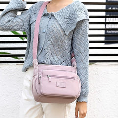 Canvas Zipper Shoulder Bag Women Casual Minimalist Versatile Bag
