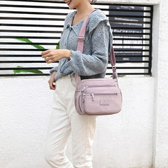 Canvas Zipper Shoulder Bag Women Casual Minimalist Versatile Bag