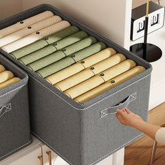 Gray Clothes Storage Box Wardrobe Organizer Lightweight Container