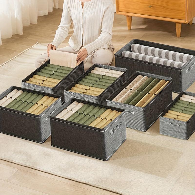 Gray Clothes Storage Box Wardrobe Organizer Lightweight Container