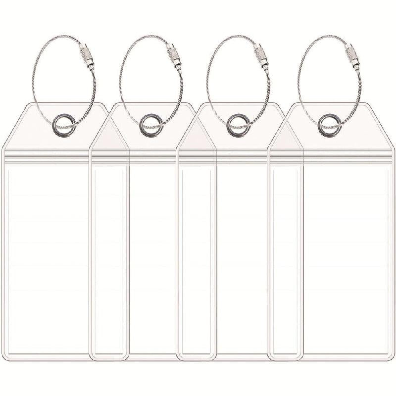 Waterproof Luggage Tag Clear Keyring Travel Tags
