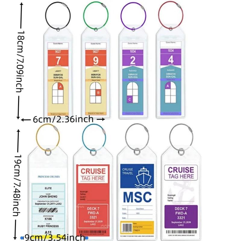 Waterproof Luggage Tag Clear Keyring Travel Tags