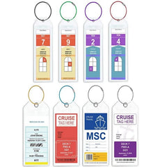 Waterproof Luggage Tag Clear Keyring Travel Tags