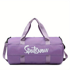 Large Capacity Travel Handbag Letter Pattern Sports Gym Bag Lightweight