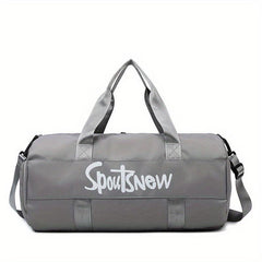 Large Capacity Travel Handbag Letter Pattern Sports Gym Bag Lightweight