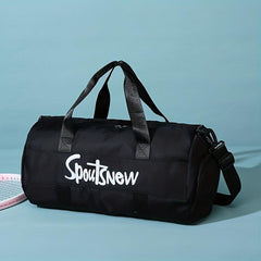 Large Capacity Travel Handbag Letter Pattern Sports Gym Bag Lightweight