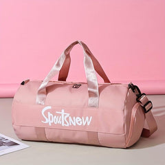 Large Capacity Travel Handbag Letter Pattern Sports Gym Bag Lightweight