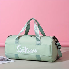 Large Capacity Travel Handbag Letter Pattern Sports Gym Bag Lightweight