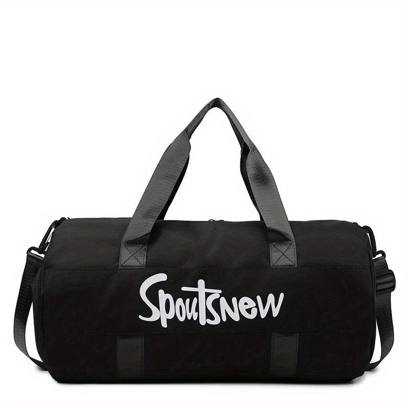 Large Capacity Travel Handbag Letter Pattern Sports Gym Bag Lightweight