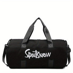 Large Capacity Travel Handbag Letter Pattern Sports Gym Bag Lightweight